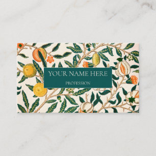 WILLIAM MORRIS BOTANICAL PATTERING BUSINESS CARD VISITENKARTE