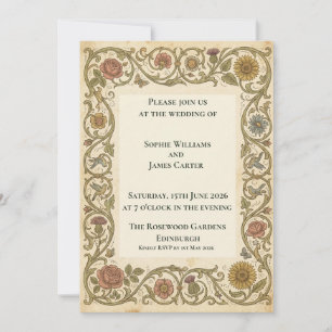 William Morris Botanische Hochzeitseinladung Einladung