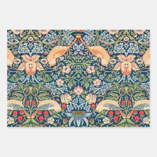 William Morris botanischer Bundle-Mix Wrapping Pap Geschenkpapier Set (Vorderseite)