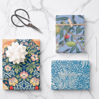 William Morris botanischer Bundle-Mix Wrapping Pap Geschenkpapier Set