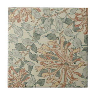 William * Morris Botanisches Rosa Grün Fliese