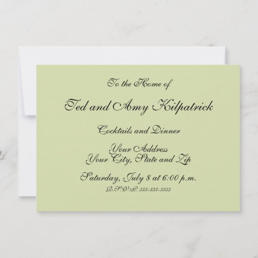 William Morris Branch Blätter Wallpaper Einladung (Rückseite)