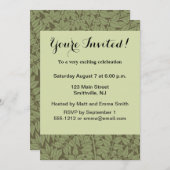 William Morris Branch Blätter Wallpaper Einladung (Vorne/Hinten)