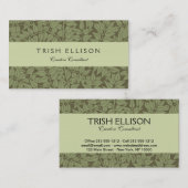 William Morris Branch Blätter Wallpaper Visitenkarte (Vorne/Hinten)