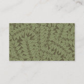 William Morris Branch Blätter Wallpaper Visitenkarte (Rückseite)