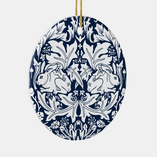 William Morris Brer Rabbit Pattern Keramik Ornament (Rechts)
