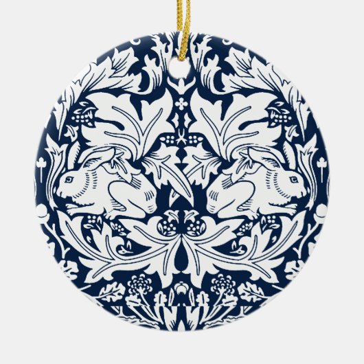William Morris Brer Rabbit Pattern Keramik Ornament (Vorne)