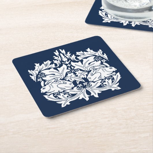 William Morris Brer Rabbit Pattern Rechteckiger Pappuntersetzer (angewinkelt)