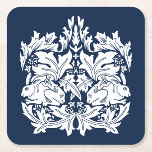 William Morris Brer Rabbit Pattern Rechteckiger Pappuntersetzer