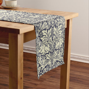 William Morris Brer Rabbit Vintage Blau Muster Kurzer Tischläufer
