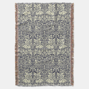 William Morris Brer Rabbit Vintage Blaues Muster Decke