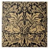 William Morris Brer Rabbit Vintage-Muster Fliese (Vorderseite)