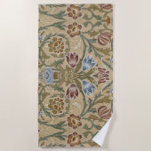 William Morris Brocade Elegant Strandtuch (Vorderseite)