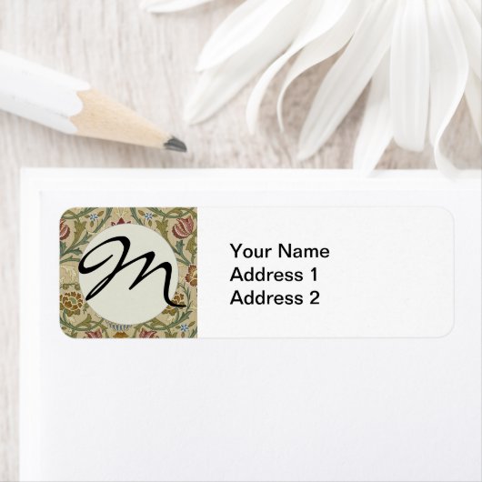 William Morris Brocade Floral Wallpaper Pattern (Insitu)