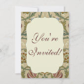William Morris Brocade Floral Wallpaper Pattern Einladung (Vorderseite)