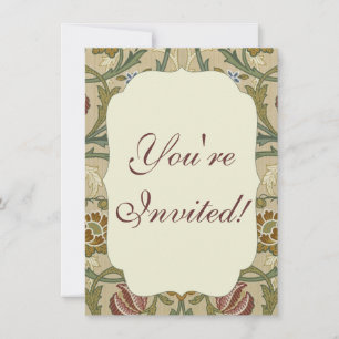 William Morris Brocade Floral Wallpaper Pattern Einladung