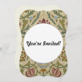 William Morris Brocade Floral Wallpaper Pattern Einladung (Vorne/Hinten)
