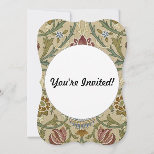 William Morris Brocade Floral Wallpaper Pattern Einladung (Vorderseite)