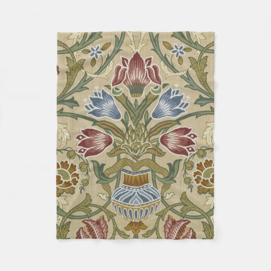 William Morris Brocade Floral Wallpaper Pattern Fleecedecke (Vorderseite)