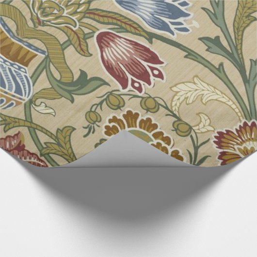 William Morris Brocade Floral Wallpaper Pattern Geschenkpapier (Ecke)