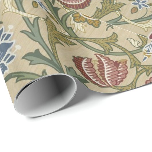 William Morris Brocade Floral Wallpaper Pattern Geschenkpapier (Rolleneckpunkt)