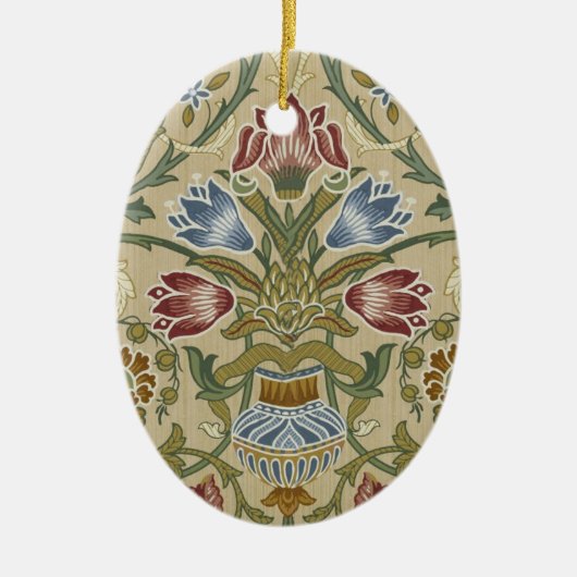 William Morris Brocade Floral Wallpaper Pattern Keramik Ornament (Vorne)