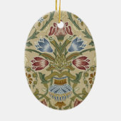 William Morris Brocade Floral Wallpaper Pattern Keramik Ornament (Hinten)
