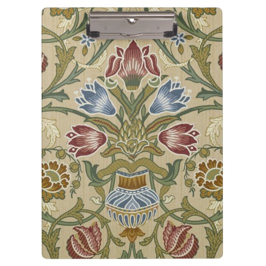 William Morris Brocade Floral Wallpaper Pattern Klemmbrett (Vorderseite)
