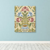 William Morris Brocade Floral Wallpaper Pattern Leinwanddruck (Insitu (Holzboden))