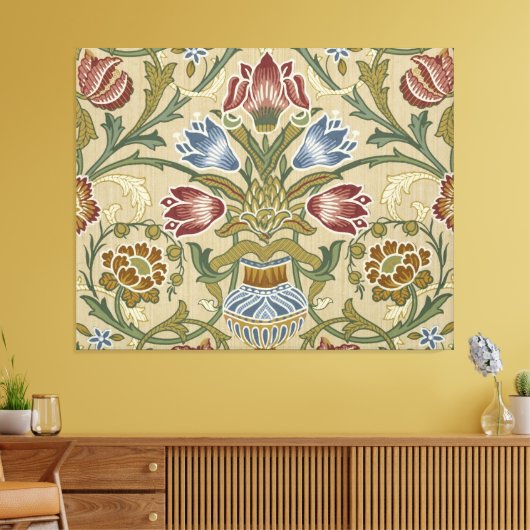 William Morris Brocade Floral Wallpaper Pattern Leinwanddruck (Insitu (Wohnzimmer))