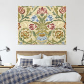 William Morris Brocade Floral Wallpaper Pattern Leinwanddruck (Insitu (Schlafzimmer))
