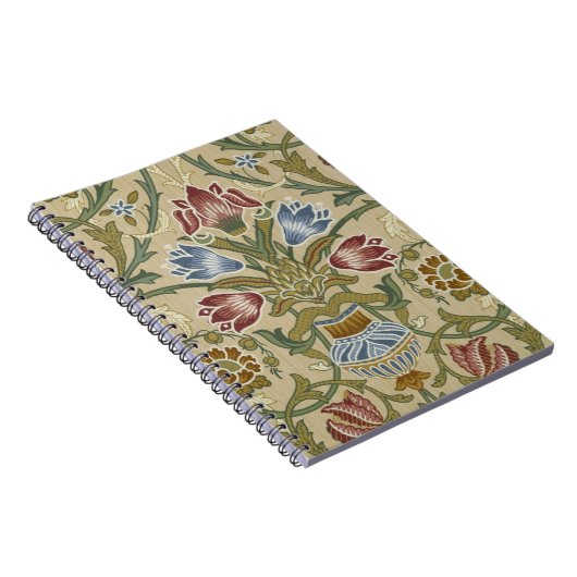 William Morris Brocade Floral Wallpaper Pattern Notizblock (Rechte Seite)