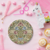 William Morris Brocade Floral Wallpaper Pattern Pappteller (Party)