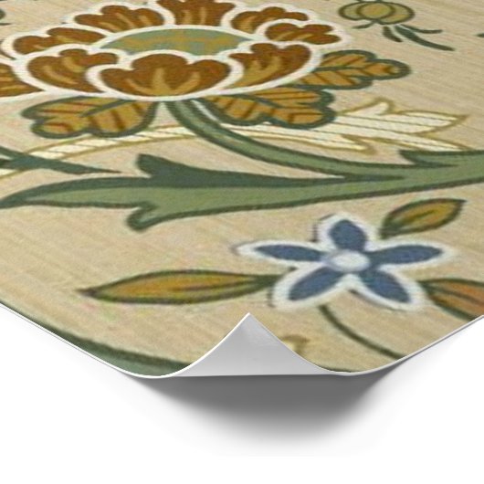 William Morris Brocade Floral Wallpaper Pattern Poster (Ecke)