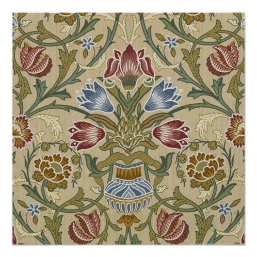 William Morris Brocade Floral Wallpaper Pattern Poster (Vorderseite)