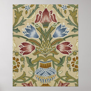 William Morris Brocade Floral Wallpaper Pattern Poster