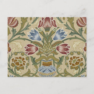 William Morris Brocade Floral Wallpaper Pattern Postkarte