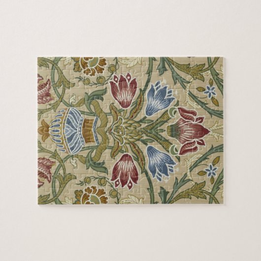 William Morris Brocade Floral Wallpaper Pattern Puzzle (Horizontal)