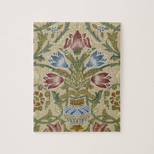 William Morris Brocade Floral Wallpaper Pattern Puzzle