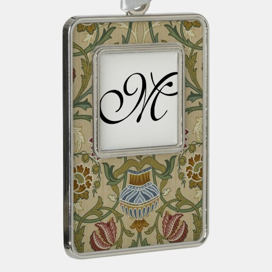 William Morris Brocade Floral Wallpaper Pattern Rahmen-Ornament Silber (Rechts)