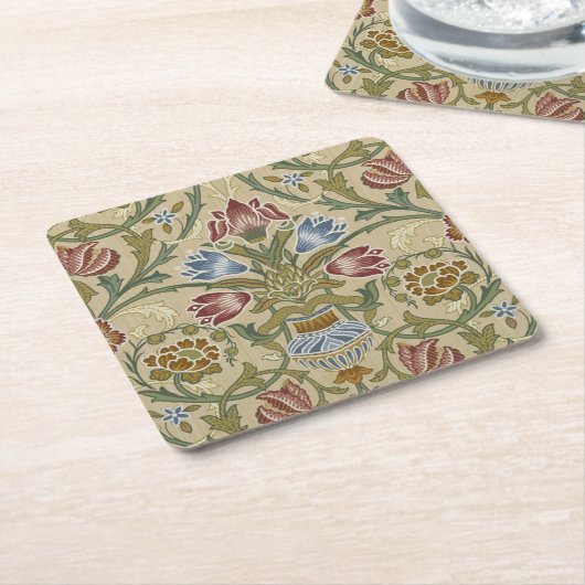 William Morris Brocade Floral Wallpaper Pattern Rechteckiger Pappuntersetzer (angewinkelt)