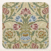 William Morris Brocade Floral Wallpaper Pattern Rechteckiger Pappuntersetzer (Vorderseite)