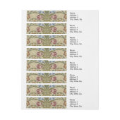 William Morris Brocade Floral Wallpaper Pattern Rundum-Adressaufkleber (Bogen)