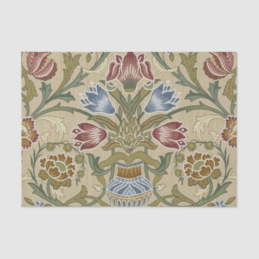 William Morris Brocade Floral Wallpaper Pattern Seidenpapier (Vorderseite)