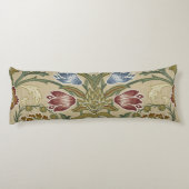 William Morris Brocade Floral Wallpaper Pattern Seitenschläferkissen (Rückseite)
