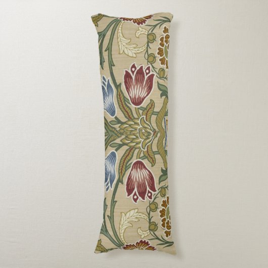 William Morris Brocade Floral Wallpaper Pattern Seitenschläferkissen (Vorderseite Vertikal)