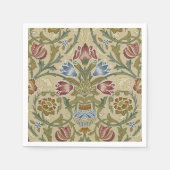 William Morris Brocade Floral Wallpaper Pattern Serviette (Vorderseite)