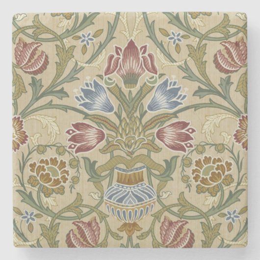 William Morris Brocade Floral Wallpaper Pattern Steinuntersetzer (Vorderseite)