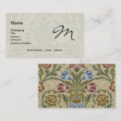 William Morris Brocade Floral Wallpaper Pattern Visitenkarte (Vorne/Hinten)