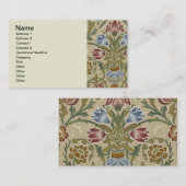 William Morris Brocade Floral Wallpaper Pattern Visitenkarte (Vorne/Hinten)